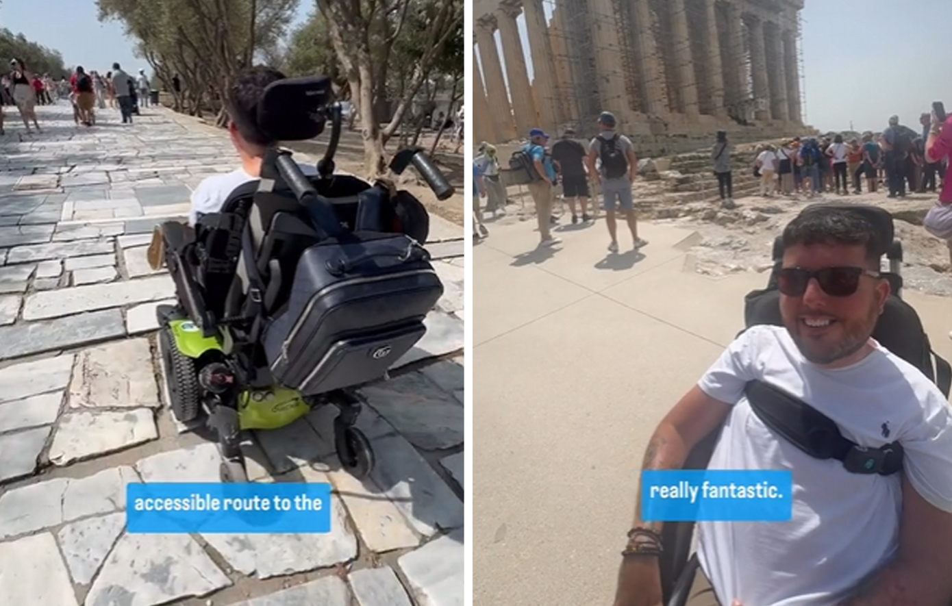 Blogger ΑμεΑ πήγε στην Ακρόπολη και έμεινε «σούπερ εντυπωσιασμένος» από την προσβασιμότητα σε αναπηρικά αμαξίδια