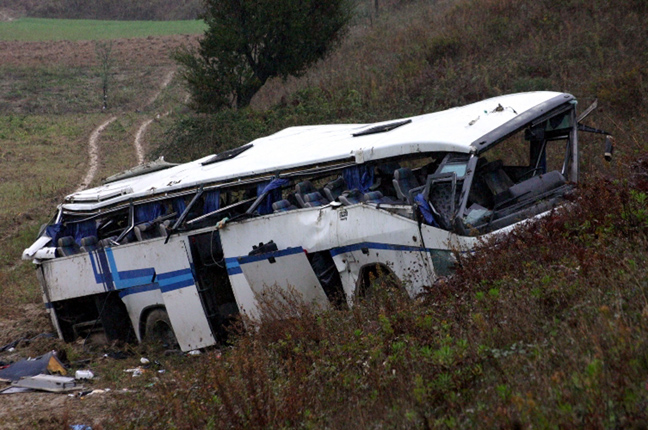 Ανετράπη λεωφορείο ΚΤΕΛ στην Ξάνθη