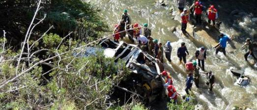 Δυστύχημα με λεωφορείο στην Κολομβία
