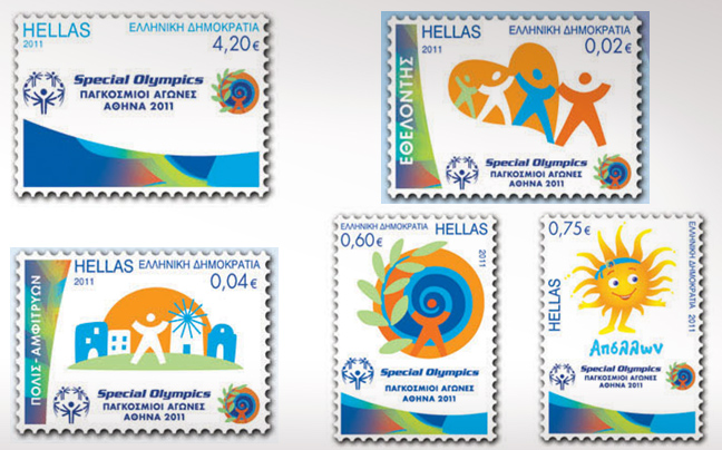 Special Olympics σε γραμματόσημο