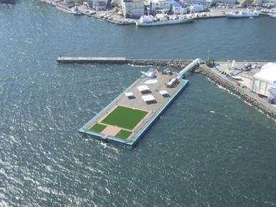 Τεράστια πλωτή πλατφόρμα πάει στη Φουκουσίμα