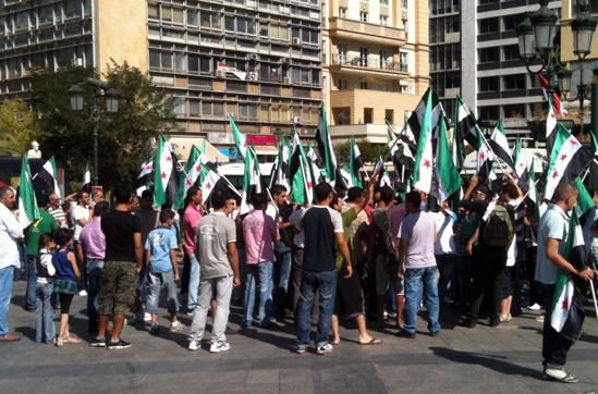 Νέα διαμαρτυρία Σύρων στην πλατεία Συντάγματος