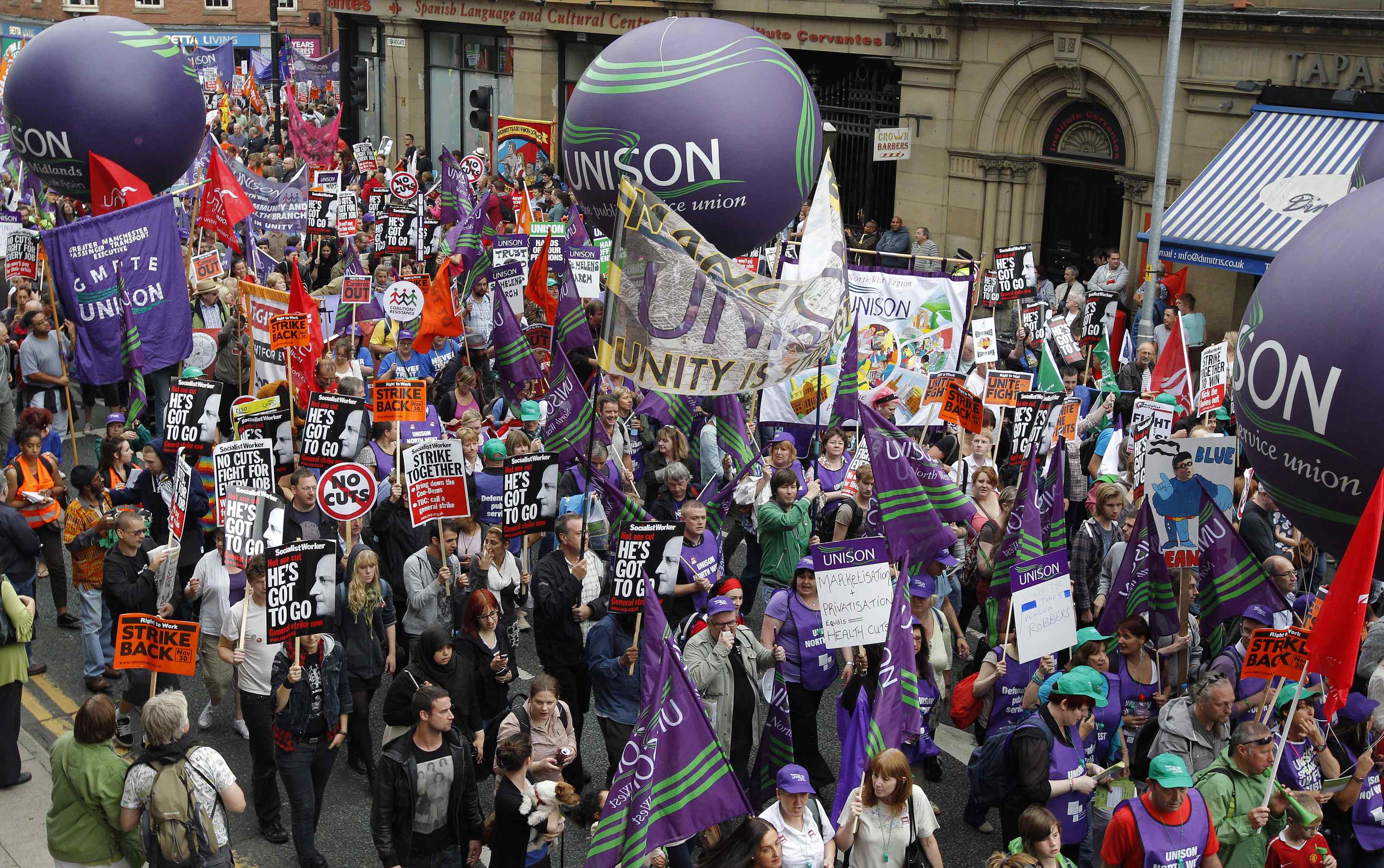 Διαδήλωση κατά της λιτότητας στη Βρετανία