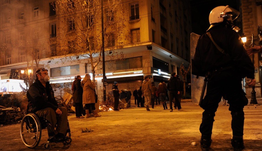 Συγκλονιστική φωτογραφία από τη χτεσινή διαδήλωση