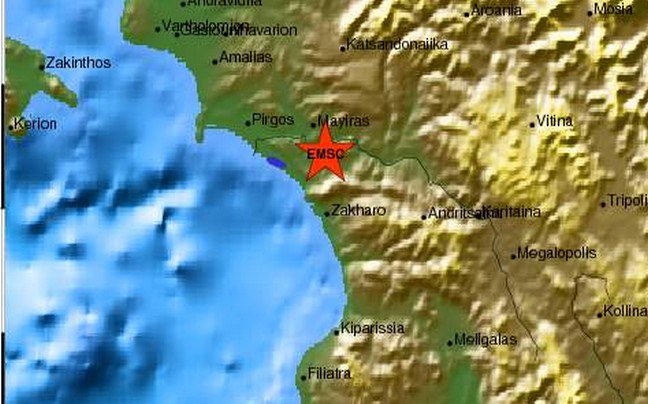 Σεισμός 4,1 ρίχτερ στην Ηλεία