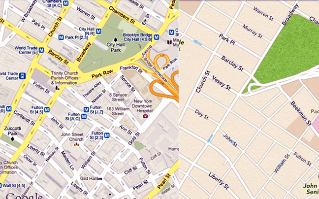 Google Maps εναντίον Αpple Maps