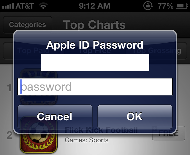 Το iTunes ζητάει password για κατέβασμα δωρεάν εφαρμογών
