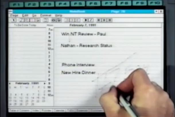 Η Microsoft σχεδίασε το πρώτο της λογισμικό για tablet το 1991
