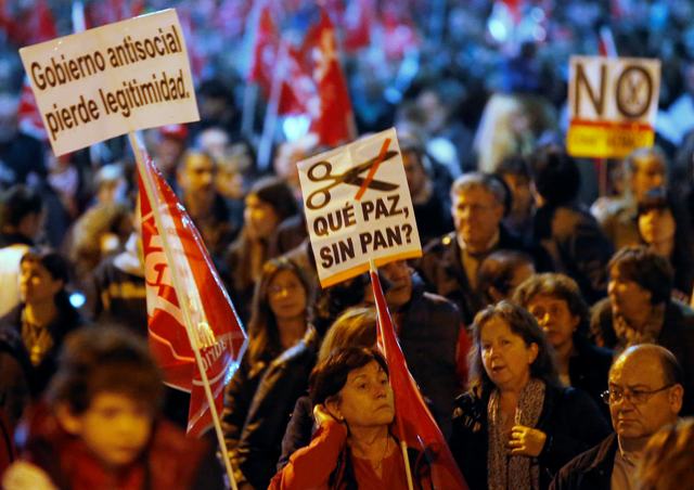Ογκώδεις διαδηλώσεις κατά της λιτότητας στην Ευρώπη