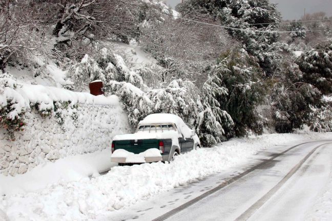 Χιονίζει στην Πελοπόννησο