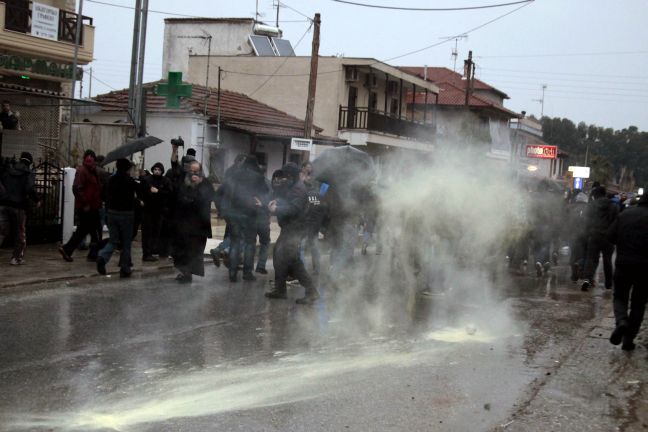 Επεισόδια διαδηλωτών- αστυνομικών στη Χαλκιδική