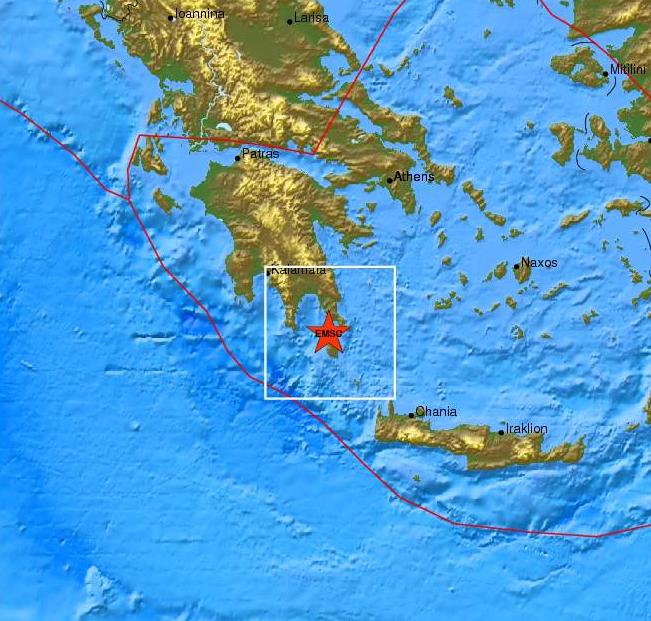 Σεισμός 4,9 Ρίχτερ στη Λακωνία