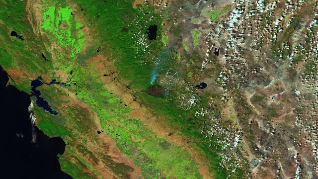 Ορατή από το διάστημα η φωτιά στην Καλιφόρνια