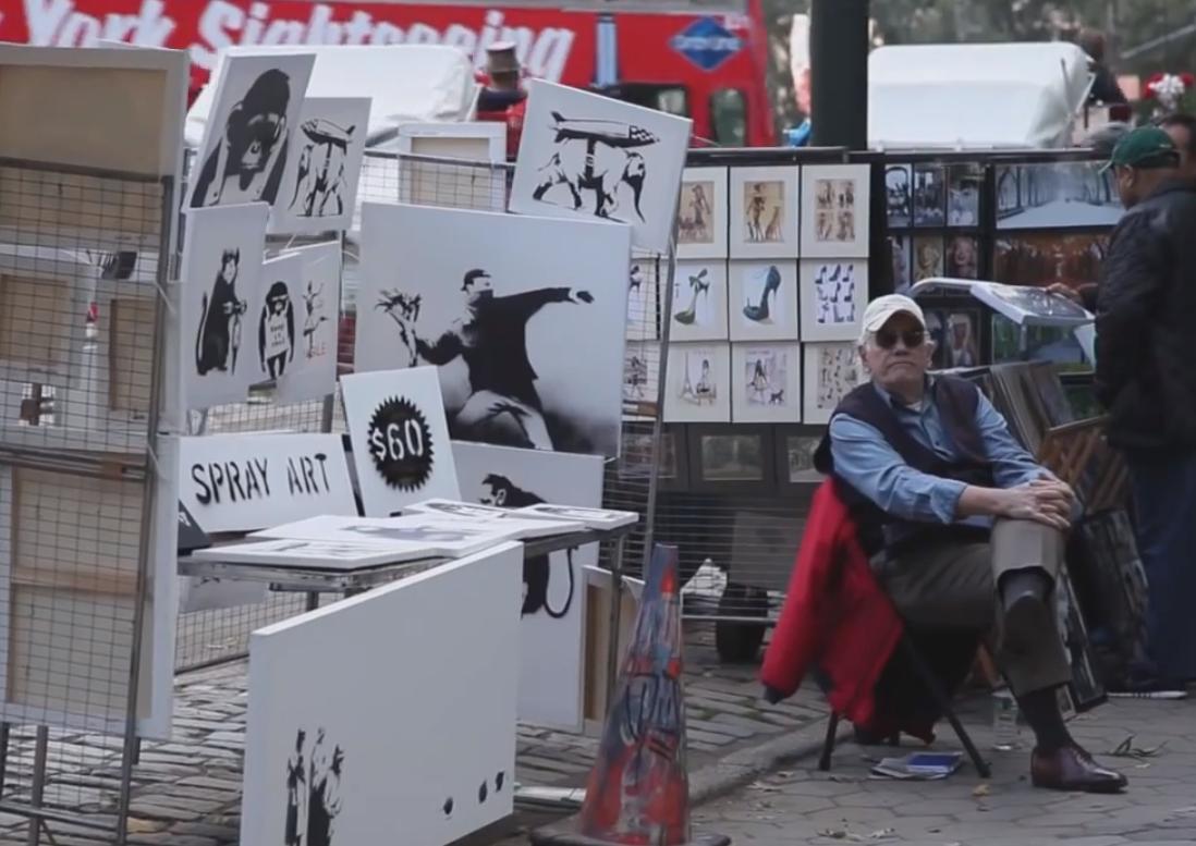 Αυθεντικά έργα του Banksy σε… πάγκο στη Νέα Υόρκη