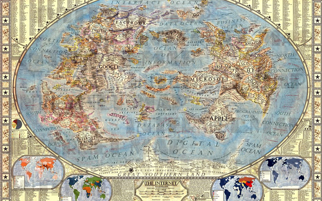 Ο παγκόσμιος χάρτης του Ίντερνετ