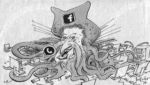 Γελοιογραφία απεικονίζει τον ιδρυτή του Facebook σαν… χταπόδι