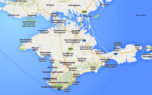 Το Google Maps νίπτει τας χείρας του για την Κριμαία