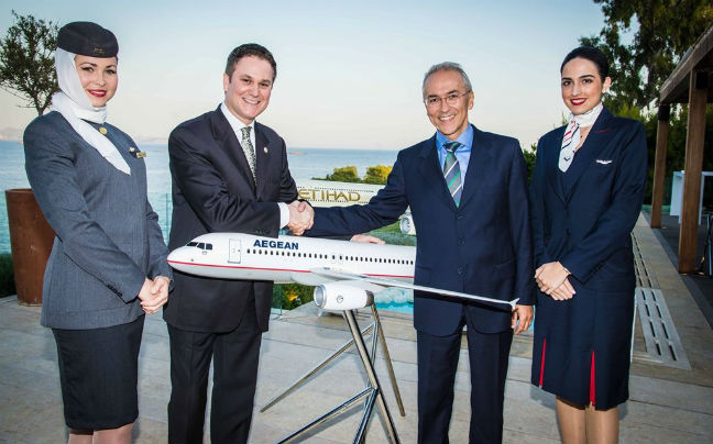 Νέα συνεργασία Etihad Airways και Aegean Airlines