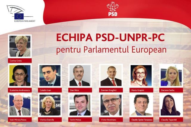 Δεκαέξι έδρες στην Ευρωβουλή για τη συμμαχία PSD-UNPR-PC