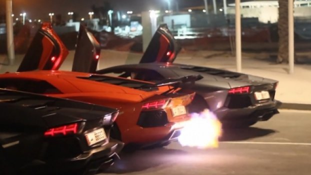 Κοντσέρτο για φλόγες από τρεις Lamborghini