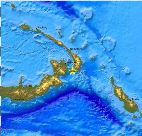Ήρθη ο συναγερμός για τσουνάμι στην Παπούα Νέα Γουινέα