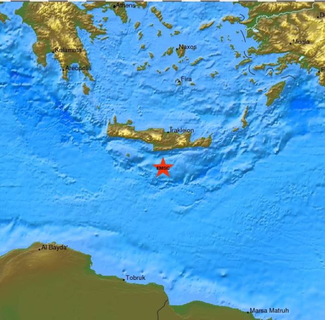 Σεισμός 4,4 ρίχτερ στην Κρήτη