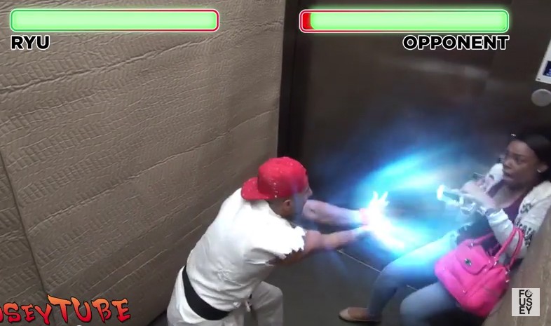 Street Fighter στο ασανσέρ