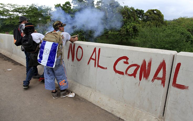 Στους δρόμους κατά της κατασκευής διώρυγας στη Νικαράγουα