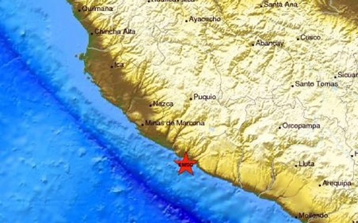 Σεισμός 5,8 Ρίχτερ ανοιχτά του Περού