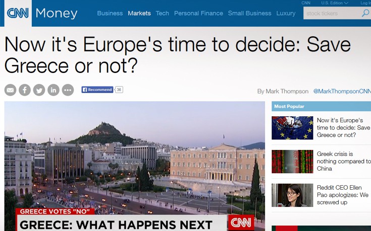 CNN: Ώρα αποφάσεων για την Ευρώπη