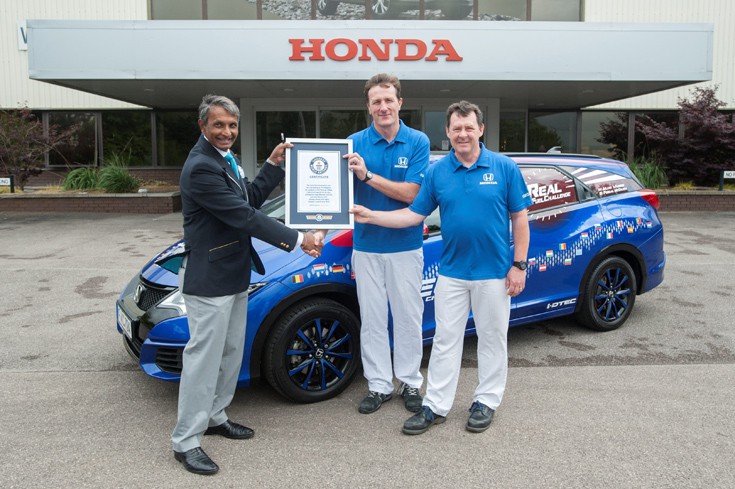 Ρεκόρ Γκίνες χαμηλότερης κατανάλωσης για το Honda Civic Tourer