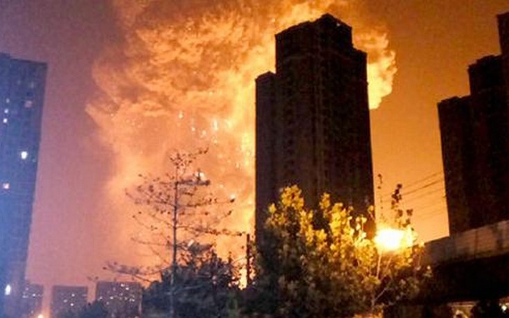 Κόλαση φωτιάς και εκρήξεων στη βόρεια Κίνα