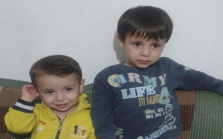 Aylan Kurdi and his brother Galip pose in an undated photo provided by the Kurdi family