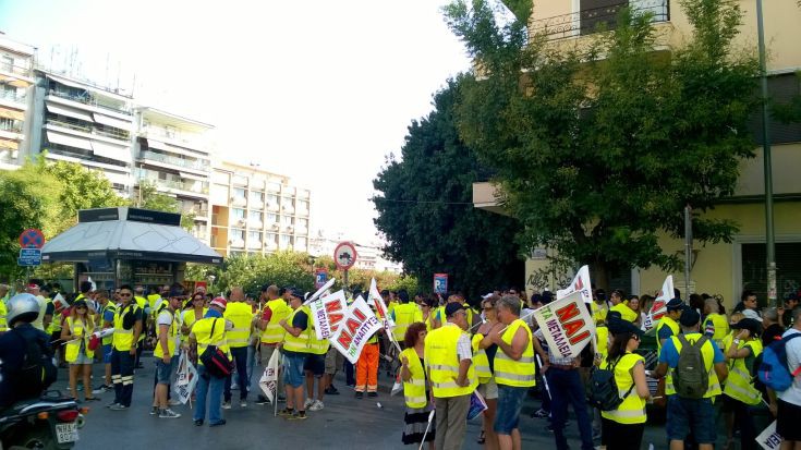 Σε εξέλιξη η κινητοποίηση των μεταλλωρύχων στη Θεσσαλονίκη