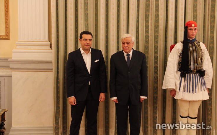 Φωτογραφίες από την ορκωμοσία του Αλέξη Τσίπρα στο Προεδρικό Μέγαρο