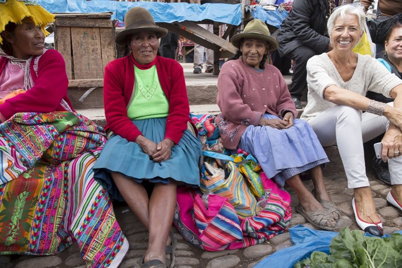 Η Λαγκάρντ σε ρόλο τουρίστριας στο Περού