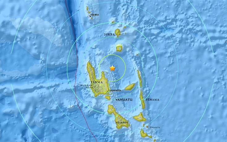 Ισχυρός σεισμός 7,3 Ρίχτερ στο αρχιπέλαγος Βανουάτου
