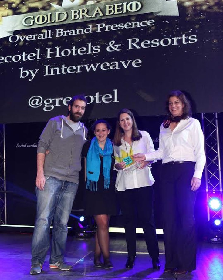 Χρυσό βραβείο για την Grecotel στα Social Media Awards 2015