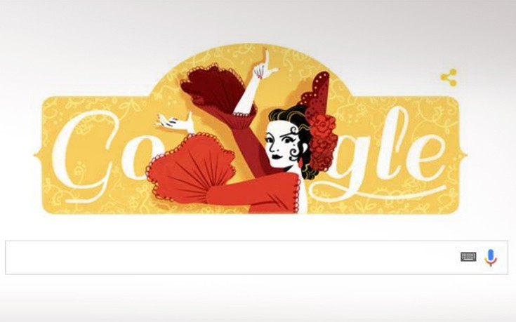 Lola Flores, η διάσημη Ισπανίδα τραγουδίστρια και χορεύτρια στο doodle της Google