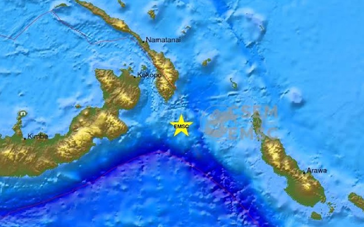 Σεισμός 6,3 Ρίχτερ στην Παπούα Νέα Γουινέα