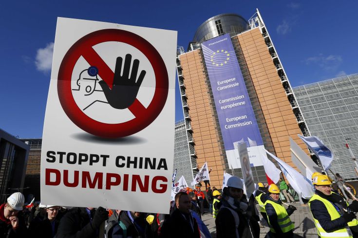 Πορεία κατά της αναγνώρισης της Κίνας ως «οικονομίας της αγοράς»