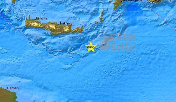 Σεισμός 4,1 Ρίχτερ ανοιχτά της Κρήτης