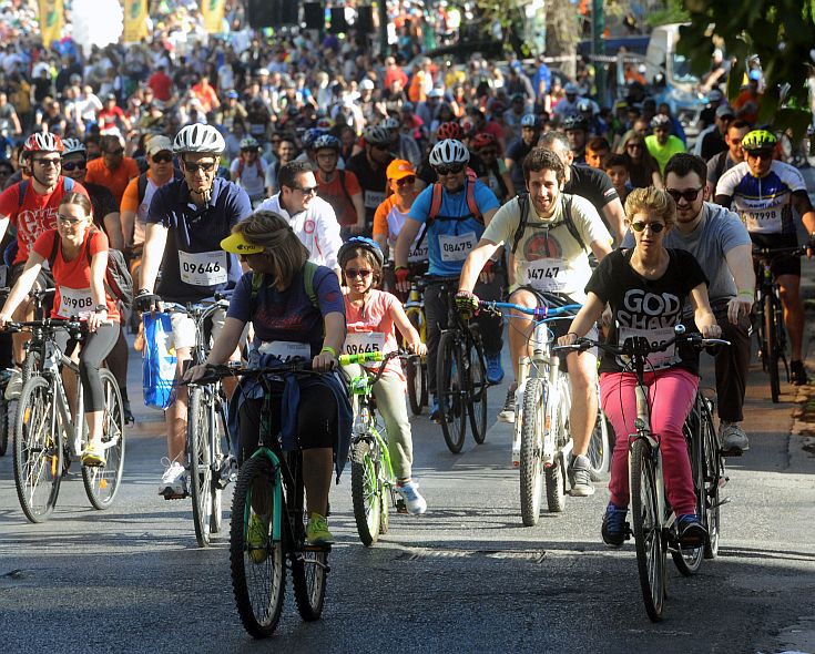 Περισσότεροι από 15.000 ποδηλάτες στον 23ο Ποδηλατικό Γύρο της Αθήνα