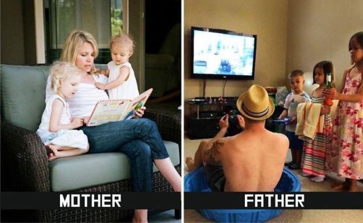 Οι απλές καθημερινές διαφορές ανάμεσα σε μαμάδες και μπαμπάδες