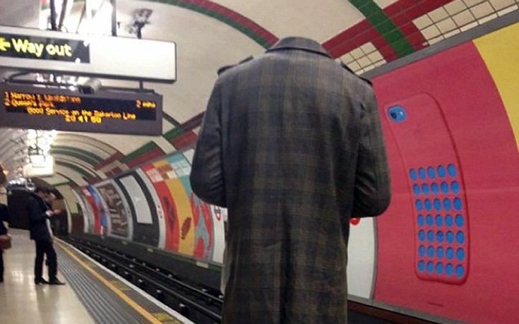Ο «ακέφαλος» άνδρας στο μετρό του Λονδίνου