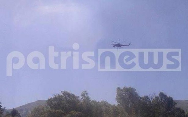 Σε εξέλιξη πυρκαγιά στην Κρυόβρυση Ηλείας