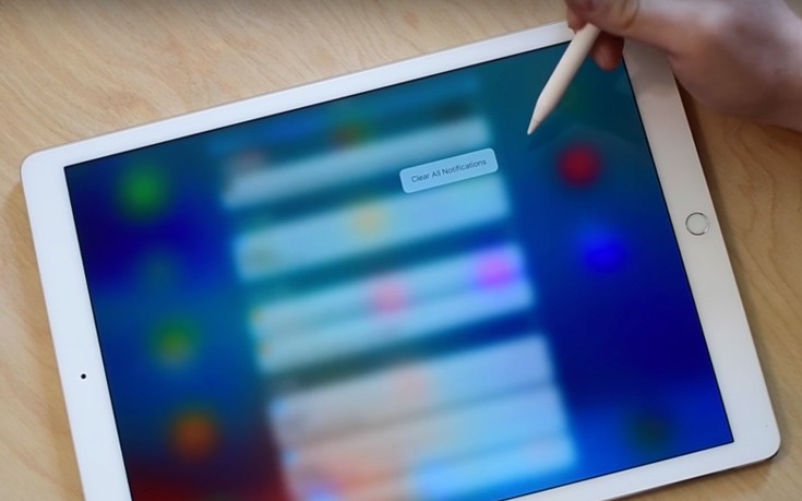 Το iOS 10 φέρνει 3D Touch χειρονομίες στο iPad Pro
