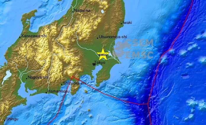 Σεισμός 5 Ρίχτερ κοντά στο Τόκιο