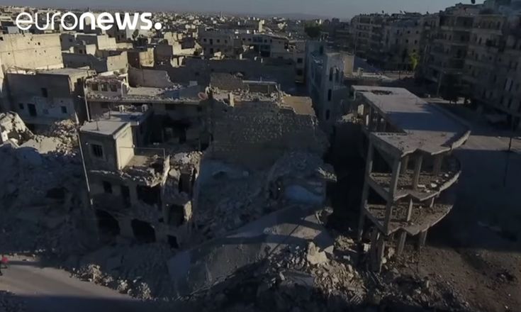 Το ισοπεδωμένο Χαλέπι σε ένα βίντεο από drone
