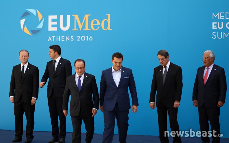 Χαμογελαστοί και ευδιάθετοι οι ηγέτες του ευρωπαϊκού Νότου